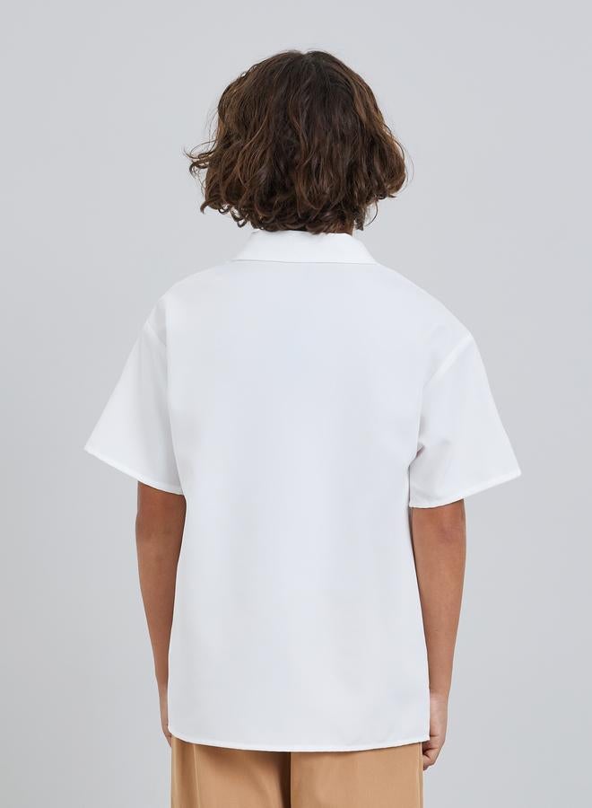 Styli Boys Off-White Short Sleeve Shirt - Image 3